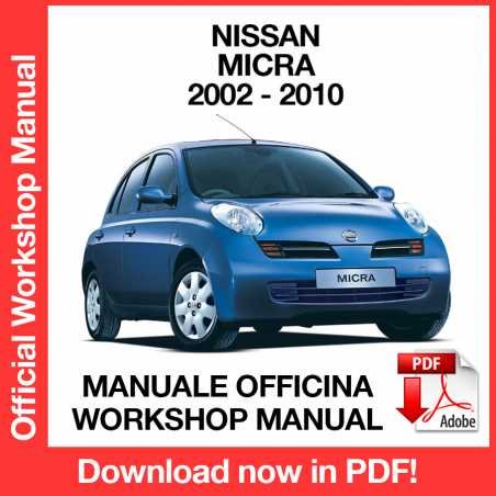 WORKSHOP MANUAL SERVICE REPAIR NISSAN MICRA K12 (2002-2010) (EN)
