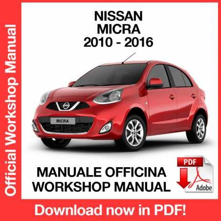 WORKSHOP MANUAL SERVICE REPAIR NISSAN MICRA K13 (2010-2016) (EN)