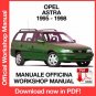 WORKSHOP MANUAL SERVICE REPAIR OPEL ASTRA F (1995-1998) (EN)