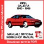 WORKSHOP MANUAL SERVICE REPAIR OPEL CALIBRA (1990-1998) (EN)