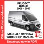 WORKSHOP MANUAL SERVICE REPAIR PEUGEOT BOXER (2006-2017) (EN)