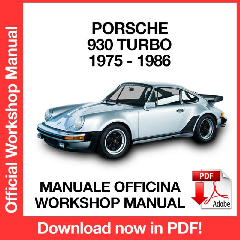 WORKSHOP MANUAL SERVICE REPAIR PORSCHE 911 930 TURBO (1976-1984) (EN)