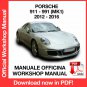 WORKSHOP MANUAL SERVICE REPAIR PORSCHE 911 991 (2012-2016) (EN)