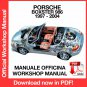 WORKSHOP MANUAL SERVICE REPAIR PORSCHE BOXSTER 986 (1997-2004) (EN)