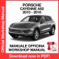 WORKSHOP MANUAL SERVICE REPAIR PORSCHE CAYENNE 92A (2010-2016) (EN)