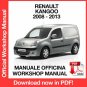 WORKSHOP MANUAL SERVICE REPAIR RENAULT KANGOO II X61 (2008-2013) (EN)