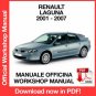 WORKSHOP MANUAL SERVICE REPAIR RENAULT LAGUNA II X74 (2001-2007) (EN)