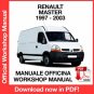 WORKSHOP MANUAL SERVICE REPAIR RENAULT MASTER II X70 (1997-2003) (EN)