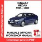 WORKSHOP MANUAL SERVICE REPAIR RENAULT MEGANE I X64 (1995-2002) (EN)