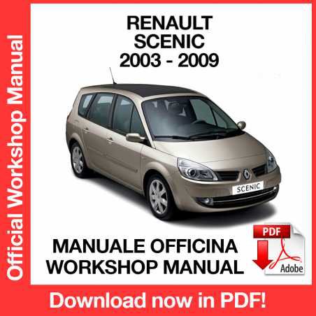 WORKSHOP MANUAL SERVICE REPAIR RENAULT SCENIC II J84 (2003-2009) (EN)