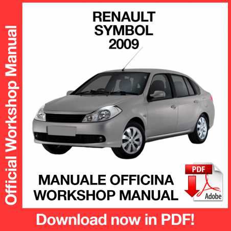 WORKSHOP MANUAL SERVICE REPAIR RENAULT SYMBOL (2009) (EN)