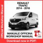 WORKSHOP MANUAL SERVICE REPAIR RENAULT TRAFIC III X82 (2014-2018) (EN)