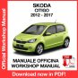 WORKSHOP MANUAL SERVICE REPAIR SKODA CITIGO (2012-2017) (EN)