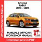 WORKSHOP MANUAL SERVICE REPAIR SKODA FABIA 4 (2020-2023) (EN)