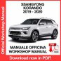WORKSHOP MANUAL SERVICE REPAIR SSANGYONG KORANDO C300 (2019-2020) (EN)