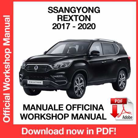 WORKSHOP MANUAL SERVICE REPAIR SSANGYONG REXTON Y400 (2017-2020) (EN)