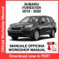 WORKSHOP MANUAL SERVICE REPAIR SUBARU FORESTER (2019-2020) (EN)