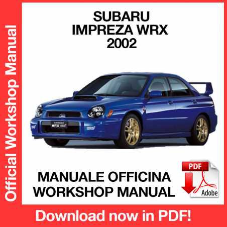 WORKSHOP MANUAL SERVICE REPAIR SUBARU IMPREZA WRX GD (2002) (EN)