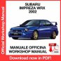 WORKSHOP MANUAL SERVICE REPAIR SUBARU IMPREZA WRX GD (2002) (EN)