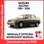 WORKSHOP MANUAL SERVICE REPAIR SUZUKI BALENO (1995-2000) (EN)