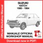 WORKSHOP MANUAL SERVICE REPAIR SUZUKI HATCH (1980-1984) (EN)