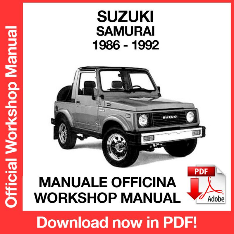 WORKSHOP MANUAL SERVICE REPAIR SUZUKI SAMURAI (1986-1992) (EN)