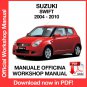 WORKSHOP MANUAL SERVICE REPAIR SUZUKI SWIFT (2004-2010) (EN)