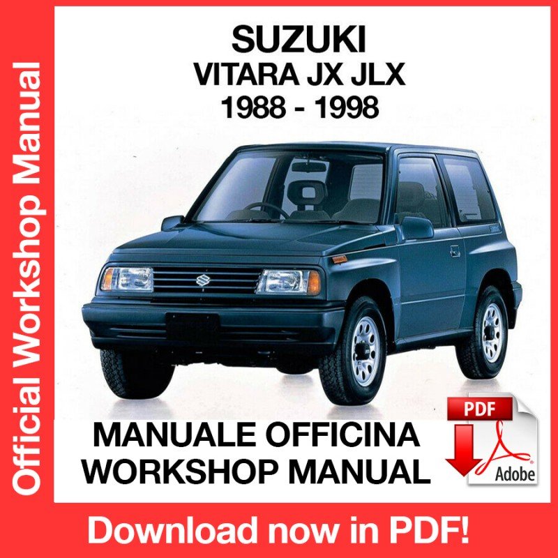 WORKSHOP MANUAL SERVICE REPAIR SUZUKI VITARA JX JLX (1988-1998) (EN)