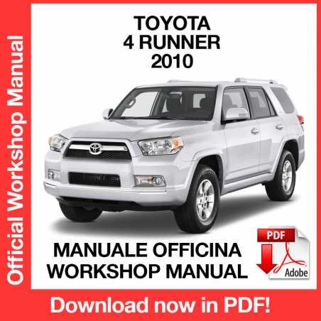 WORKSHOP MANUAL SERVICE REPAIR TOYOTA 4 RUNNER (2010) (EN)