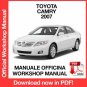 WORKSHOP MANUAL SERVICE REPAIR TOYOTA CAMRY (2007) (EN)