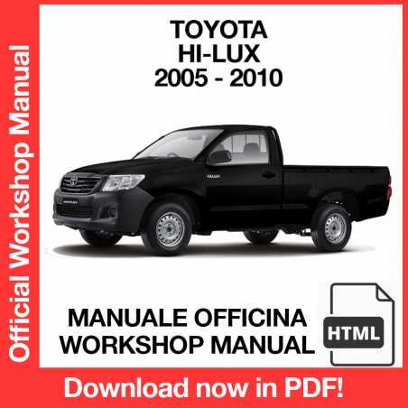 WORKSHOP MANUAL SERVICE REPAIR TOYOTA HI-LUX (2005-2010) (EN)