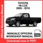 WORKSHOP MANUAL SERVICE REPAIR TOYOTA HI-LUX (2005-2010) (EN)