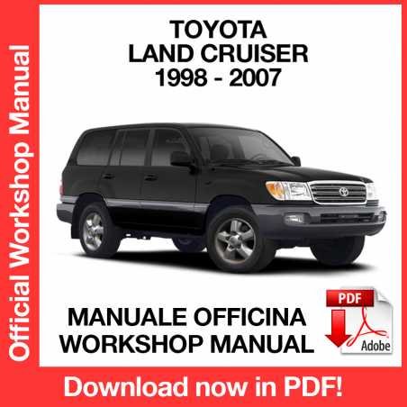 WORKSHOP MANUAL SERVICE REPAIR TOYOTA LAND CRUISER J100 (1998-2007) (EN)