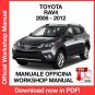 WORKSHOP MANUAL SERVICE REPAIR TOYOTA RAV4 AC30 (2006-2012) (EN)