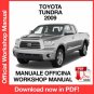 WORKSHOP MANUAL SERVICE REPAIR TOYOTA TUNDRA (2009) (EN)