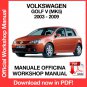 WORKSHOP MANUAL SERVICE REPAIR VOLKSWAGEN GOLF MK5 (2003-2009) (EN)