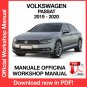 WORKSHOP MANUAL SERVICE REPAIR VOLKSWAGEN PASSAT (2019-2020) (EN)