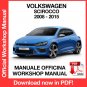 WORKSHOP MANUAL SERVICE REPAIR VOLKSWAGEN SCIROCCO (2008-2015) (EN)