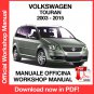 WORKSHOP MANUAL SERVICE REPAIR VOLKSWAGEN TOURAN (2003-2015) (EN)