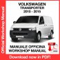 WORKSHOP MANUAL SERVICE REPAIR VOLKSWAGEN TRANSPORTER (2010-2015) (EN)