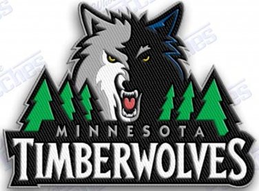 MINNESOTA TIMBERWOLVES  iron on embroidered  PATCH BASKETBALL NBA HOOPS PATCHES