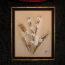 Floral Canvas Oil Painting, Signed Ashton III, Certified, Dated  1981