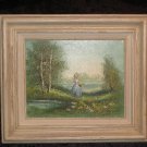 Beautiful Landscape Canvas Painting, Signed C. Manning, COA, Registration Number