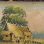 Antique Canvas Painting, Signed, Mid 1940's