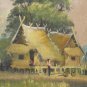 Antique Canvas Painting, Signed, Mid 1940's