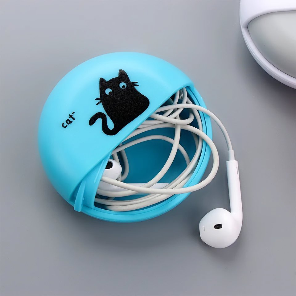 Cute Round Headphone Storage Accessory