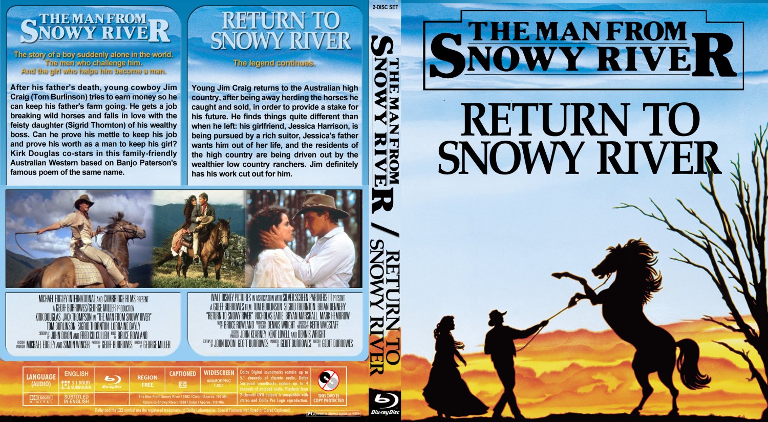 THE MAN FROM SNOWY RIVER AND RETURN TO SNOWY RIVER 2 DISC SET