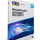 NEW BITDEFENDER INTERNET SECURITY - 3 -PC - 2 -YR - GLOBAL