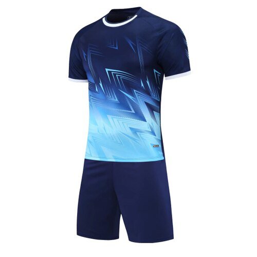 Men Soccer Jersey Men football Set Adult Navy Football Jersey