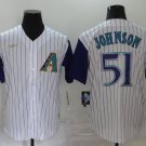 Randy Johnson Diamondbacks Cream Purple Cooperstown Jersey